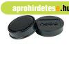 Korong m�gnes, feh�rt�bl�hoz, 30 mm, 4 db, NOBO, fekete
