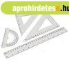 Vonalz�k�szlet, 30cm, vonalz�, sz�gm�r�, 45� �s 60� h�romsz�
