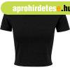 Build Your Brand R�vid ujj� n�i crop top p�l� - Fekete | 4XL