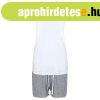Towel City R�vid n�i pizsama szettben - Feh�r / sz�rke mel�r