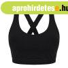 Tombo Sportmelltart� keresztezett p�ntokkal - Fekete | 2XS