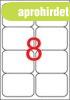Etikett, univerz�lis, 99,1x67,7 mm, kerek�tett sark�, APLI, 