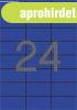 Etikett, 70x37 mm, sz�nes, APLI, k�k, 480 etikett/csomag