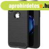 iPhone XR (6,1") szilikon tok, fekete, kiv�gott, Carbon