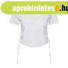 TriDri� N�i crop top h�zott oldals� r�szletekkel - Feh�r | L