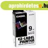 Feliratoz�g�p szalag, 9 mm x 8 m, CASIO, feh�r-fekete