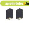 2 db modern fekete fali l�mpa k�szlet 2-es IP44 - Baleno