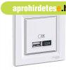 Schneider Asfora dupla USB A+C tlt (2.4 A) komplett, fehr