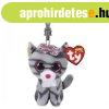 TY: Beanie Boos Clip KIKI szrke macska 8,5cm