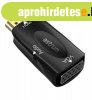 Astrum DA480 HDMI - VGA + 3.5mm Jack adapter fekete