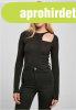 Urban Classics Ladies Organic Cut Out Longsleeve Body black