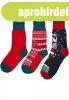 Urban Classics Christmas Bear Socks Kids 3-Pack multicolor