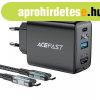 Acefast A17 65 W GaN Smart Hub hlzati tlt (fekete)