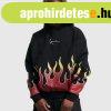 Pulcsi Karl Kani Small Signature Flame Os Hoodie black