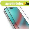 SBS Full Glass edzett veg Apple iPhone 15 Plus szmra feke