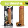  Add 1.5" Vibrating Silicone Extender Brown 