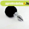  Spiral Pompon Metal Plug Black 
