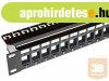 res 19" UTP patch panel, 24 portos