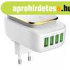 LDNIO A4405 4USB, LED lamp Wall charger + Lightning Cable