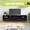 fekete szerelt fa TV-szekrny 150 x 30 x 44,5 cm