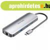 Dokkollloms USB-C-vel HDMI-hez, 3x USB3.0, RJ45, SD, TF, 
