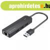 USB 2.0 hub 3 porttal s 100 m-es Ethernet adapterrel, CHPBB