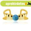 14K arany l fl piercing - goly termszetes trkizbl, vk