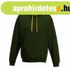 Just Hoods AWJH003 kapucnis pulver, Forest Green/Gold R