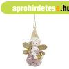 Karcsonyi dekorci (angyal rzsaszn szrme ruhban, arany