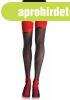  Contrast Top Thigh High Black/Red O/S 