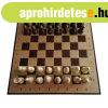 Fa sakk kszlet 44x44 cm bkkfa sakk tbla doboz szmozott k