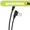 Szgletes USB kbelLightning Foneng X70, 3A, 1m (fekete)