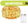 50 LED-es, 5 m hossz&#xFA; meleg feh&#xE9;r f&#x