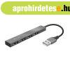 Trust Halyx Aluminium 4-Port Mini USB Hub Silver