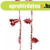 Karcsonyi girland harangokkal - fnyes piros - 260 cm