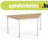 MAYAH ltalnos asztal fmlbbal, trapz alak, 75x150/75 cm