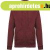 Uniszex cipzros kapucnis pulver, Kariban KA479, Wine-2XL