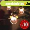 LED fnyfzr - hember - 10 LED - 1,2 mter - melegfehr - 