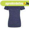 JT001F tri-blend Ni rvid ujj pl Just Ts, Heather Navy-X