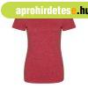 JT001F tri-blend Ni rvid ujj pl Just Ts, Heather Red-M