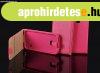 Sony Xperia Z5 Compact pink szilikon keretes vkony flip tok
