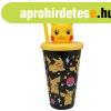 Pokmon Pikachu manyag 3D szvszlas pohr 443 ml