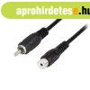Logilink Audio cable RCA/M to RCA/F 5m Black