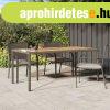 szrke polyrattan s akcfa kerti asztal 190 x 90 x 75 cm