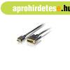 HDMI - DVI-D kbel, aranyozott, 2 m, EQUIP