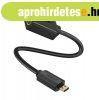 UGREEN 20134 Micro HDMI-HDMI adapter, 20 cm (fekete)