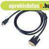 Akyga AK-AV-11 HDMI / DVI-D (Dual Link) (24+1) Cabe 1,8m Bla