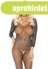 Fishnet Sleeved Bodystocking Black O/S