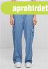 Urban Classics Ladies Light Denim Cargo Pants skyblue washed