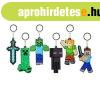 Minecraft kulcstart 8 cm puha figurval, 6 fle